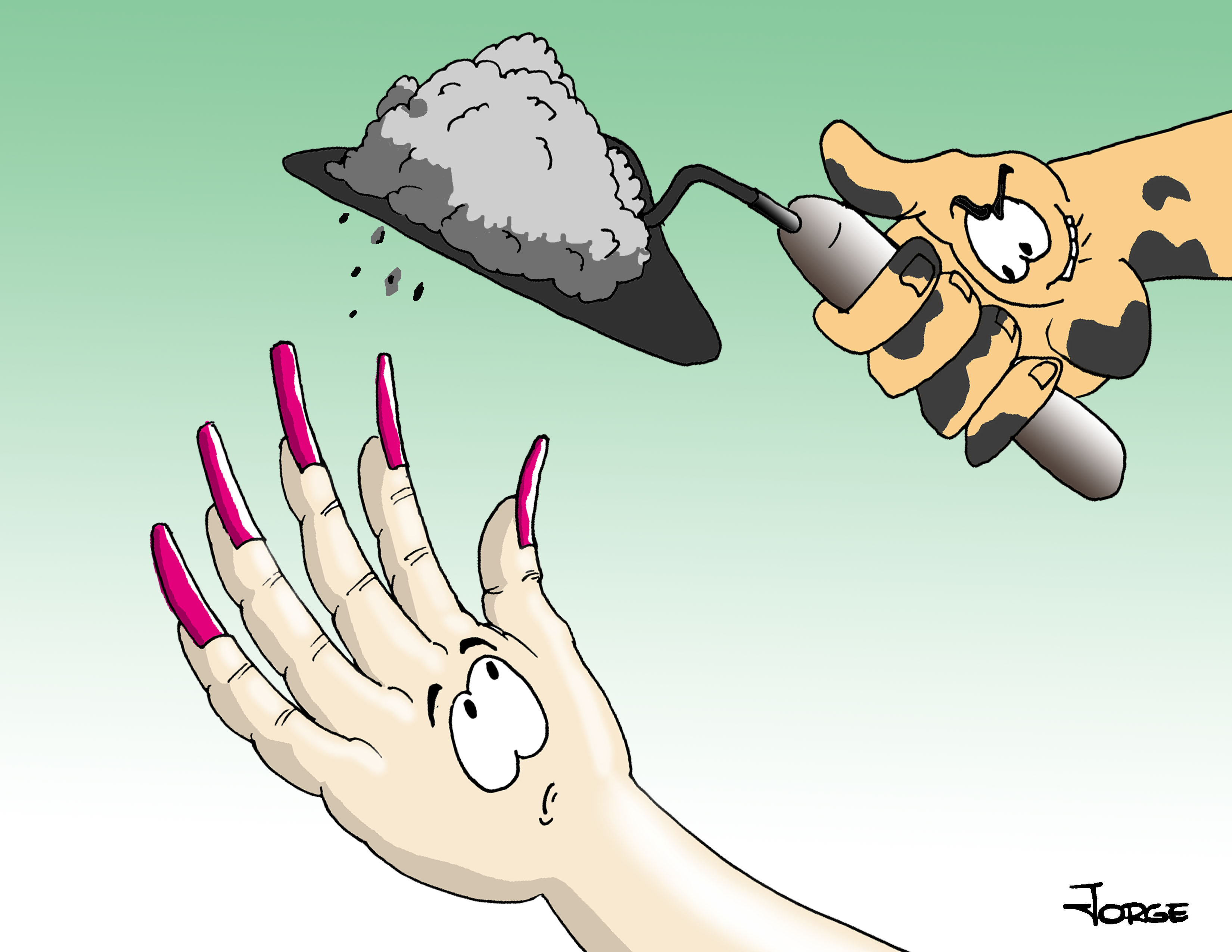 Manos de mujer con uñas largas Manos de mujer con uñas largas