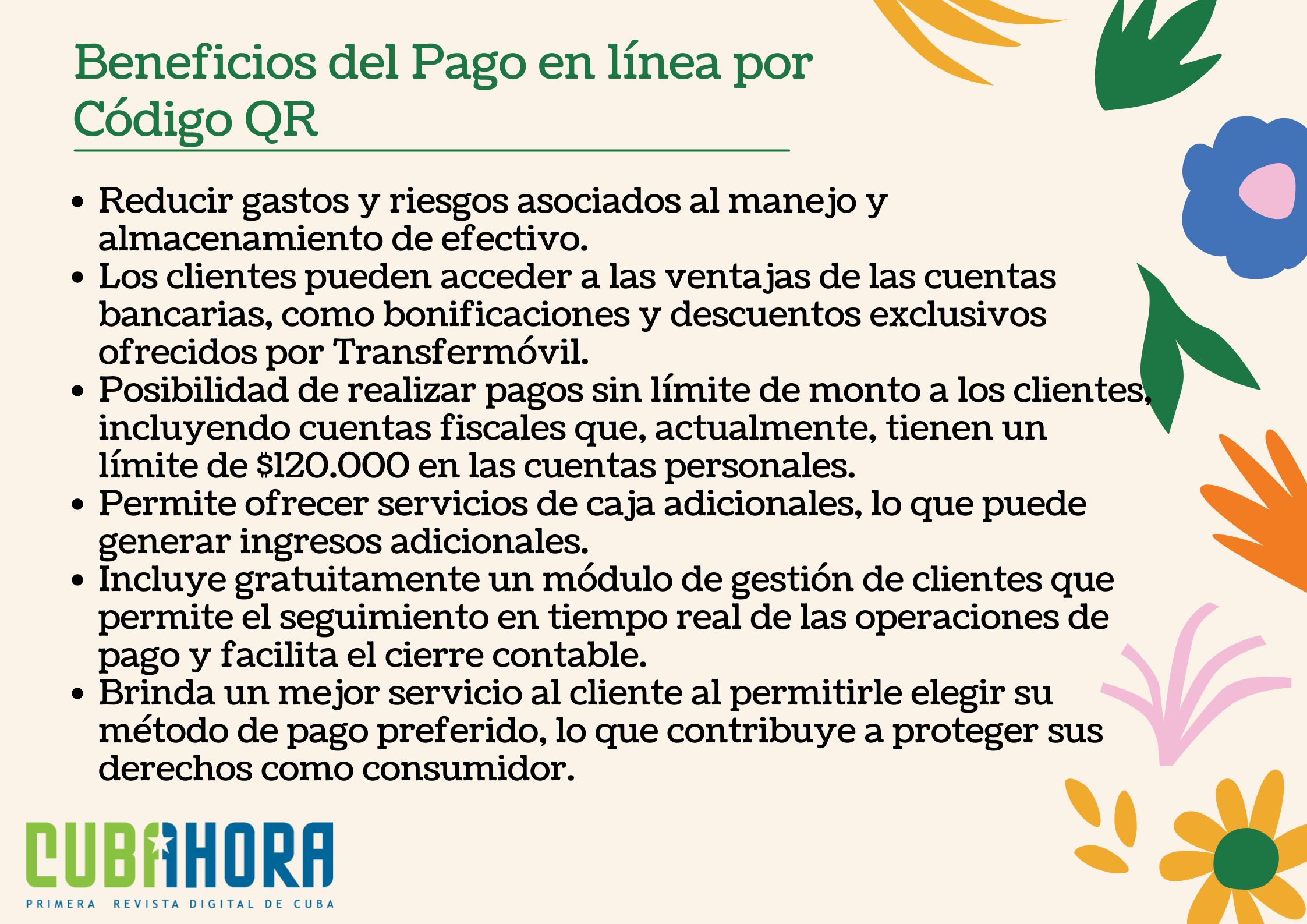 Beneficios del Pago en línea por Código QR Beneficios del Pago en línea por Código QR