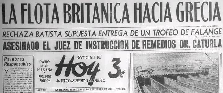 Recorte de periódico de la época