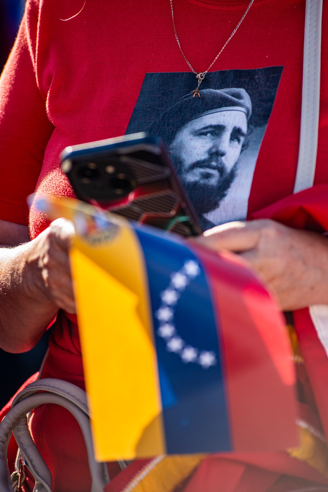 Concentración en la Tribuna Antimperialista, La Habana, en respaldo a Venezuela. / Adrián Juan Espinosa 