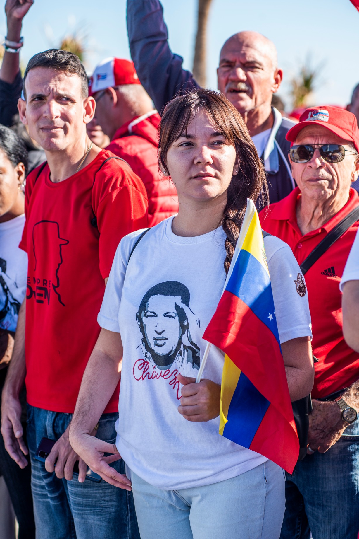 Concentración en la Tribuna Antimperialista, La Habana, en respaldo a Venezuela. / Adrián Juan Espinosa 
