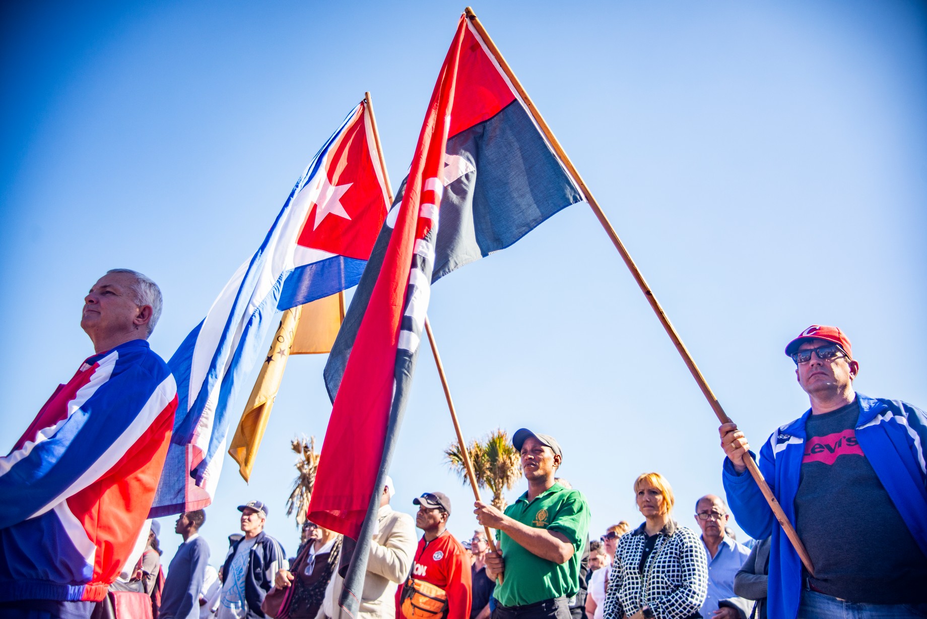 Concentración en la Tribuna Antimperialista, La Habana, en respaldo a Venezuela. / Adrián Juan Espinosa 