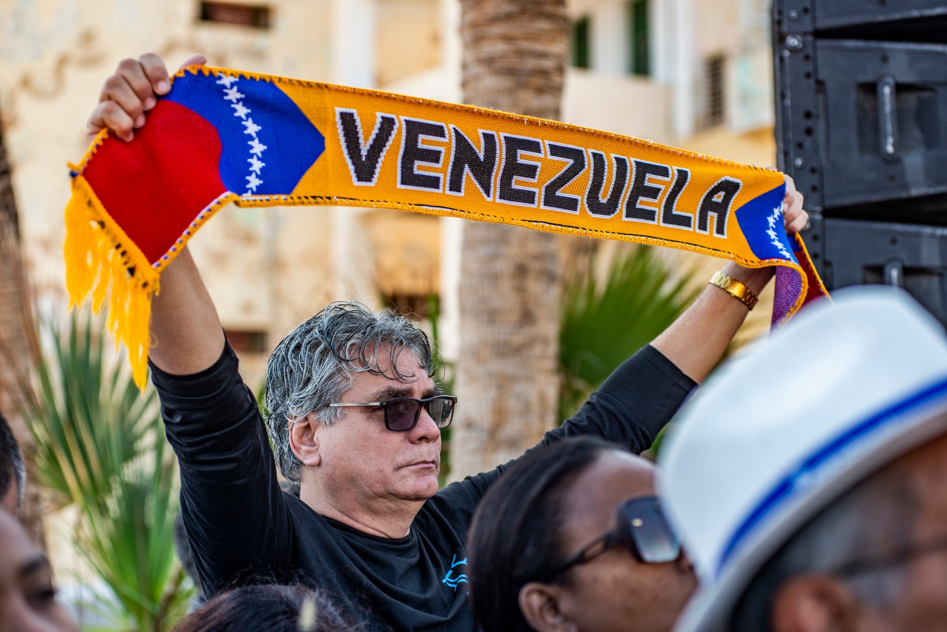 Concentración en la Tribuna Antimperialista, La Habana, en respaldo a Venezuela. / Adrián Juan Espinosa 
