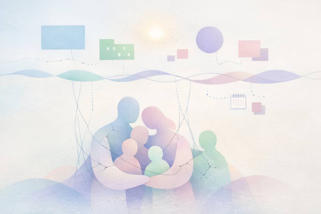 El autismo también pone a prueba a la familia extendida. Imagen generada con IA 